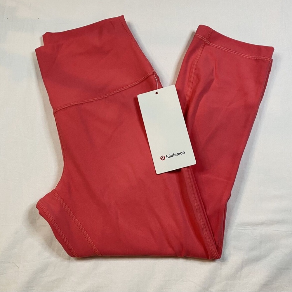 Lululemon Align HR Crop 21” PLBR Pale Raspberry Pink Leggings Women's Size 8